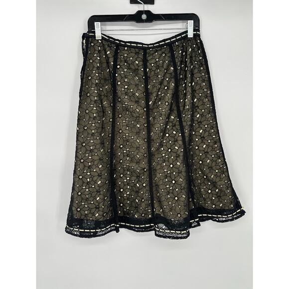 Vtg For Joseph Size 6 Black Lace Skirt Knee Length A Line Whimsigoth Dark Fairy - Picture 3 of 10